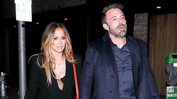 jennifer-lopez-wears-cutout-blouse-with-high-slit-plaid-skirt-on-date-night-with-ben-affleck