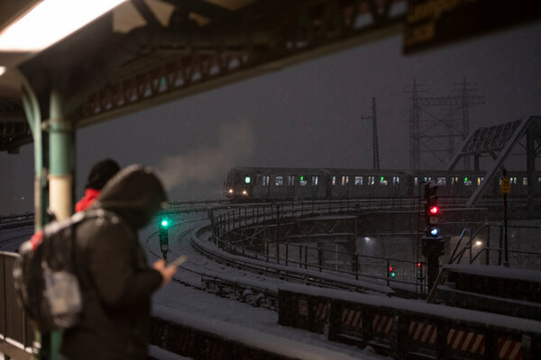 Commuters waited for a train in the Bronx on Friday morning.